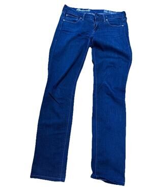 MADEWELL Women’s Rail Straight Denim Blue Zip Up Jeans Size 26X34